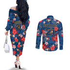 custom-roosters-rugby-couples-matching-off-the-shoulder-long-sleeve-dress-and-long-sleeve-button-shirts-beautiful-floral-pattern-spring-summer-vibe