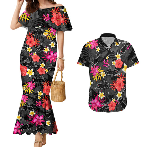 panthers-rugby-couples-matching-mermaid-dress-and-hawaiian-shirt-beautiful-floral-pattern-spring-summer-vibe