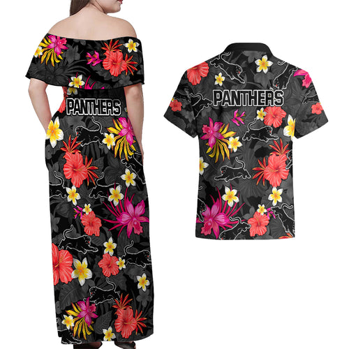 panthers-rugby-couples-matching-off-shoulder-maxi-dress-and-hawaiian-shirt-beautiful-floral-pattern-spring-summer-vibe