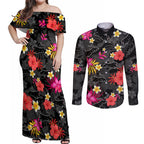 panthers-rugby-couples-matching-off-shoulder-maxi-dress-and-long-sleeve-button-shirts-beautiful-floral-pattern-spring-summer-vibe