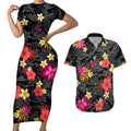 panthers-rugby-couples-matching-short-sleeve-bodycon-dress-and-hawaiian-shirt-beautiful-floral-pattern-spring-summer-vibe