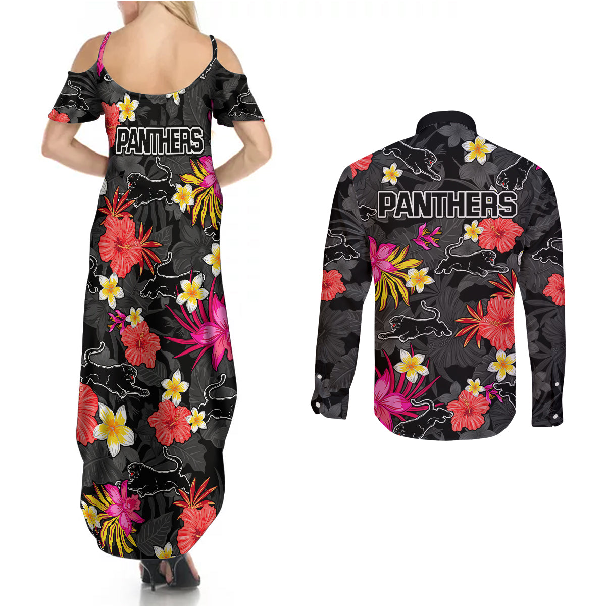 panthers-rugby-couples-matching-summer-maxi-dress-and-long-sleeve-button-shirts-beautiful-floral-pattern-spring-summer-vibe