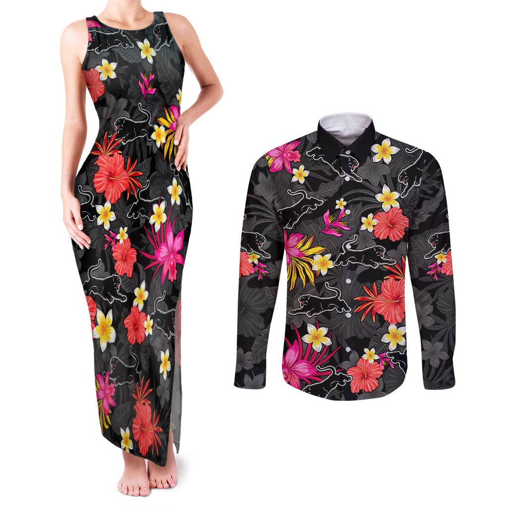 panthers-rugby-couples-matching-tank-maxi-dress-and-long-sleeve-button-shirts-beautiful-floral-pattern-spring-summer-vibe