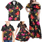 panthers-rugby-family-matching-off-shoulder-maxi-dress-and-hawaiian-shirt-beautiful-floral-pattern-spring-summer-vibe
