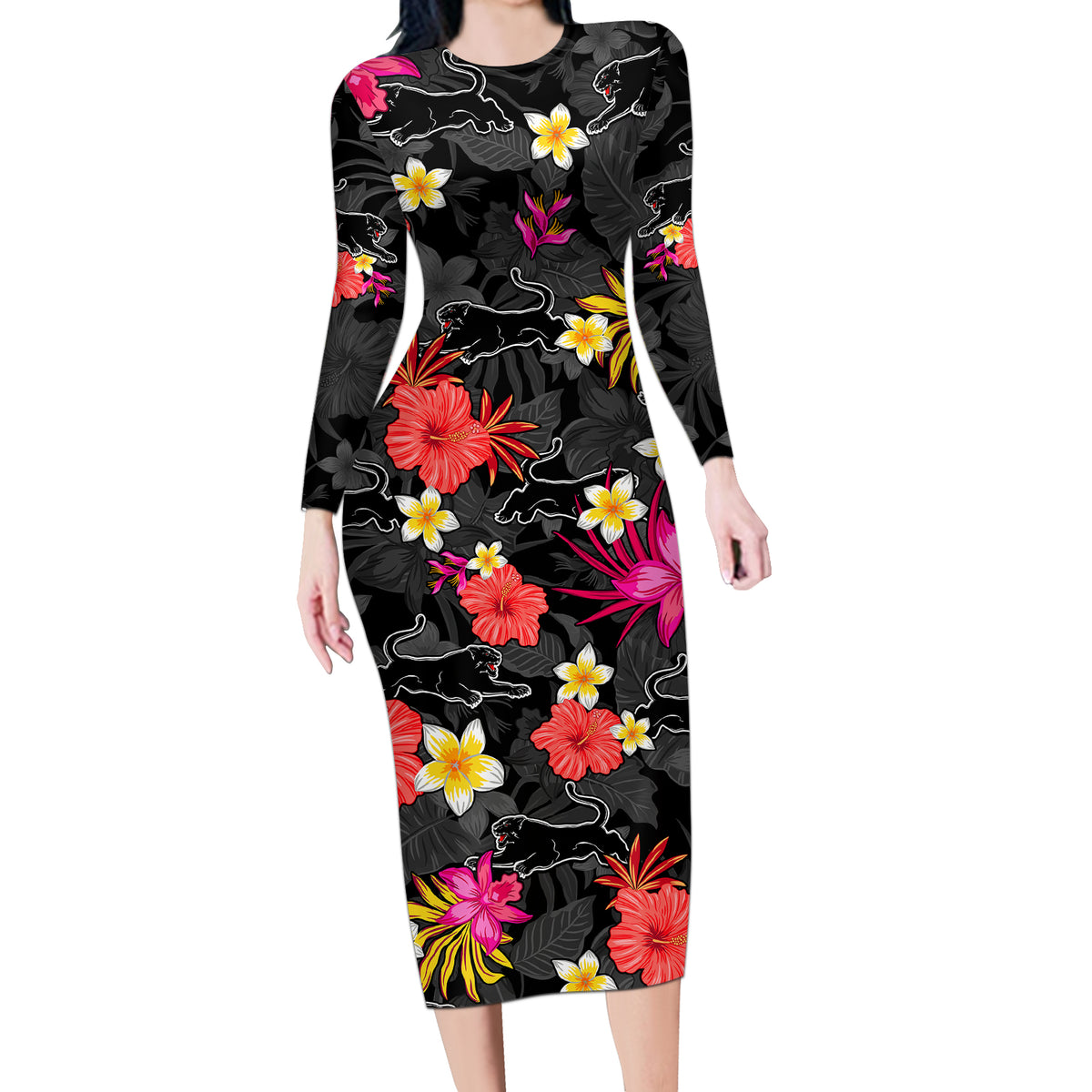panthers-rugby-long-sleeve-bodycon-dress-beautiful-floral-pattern-spring-summer-vibe