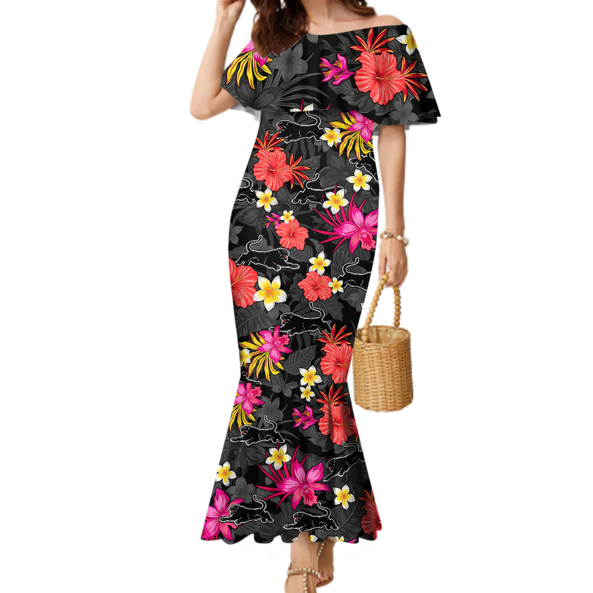 panthers-rugby-mermaid-dress-beautiful-floral-pattern-spring-summer-vibe
