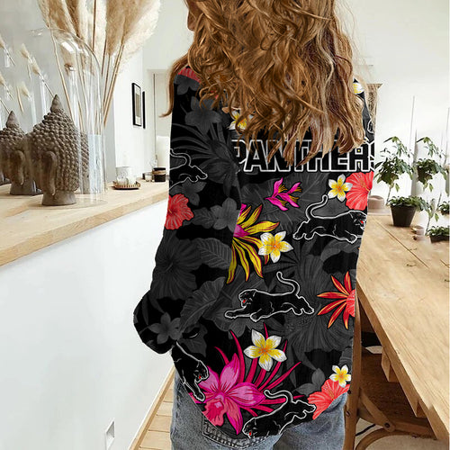 Panthers Rugby Women Casual Shirt Beautiful Floral Pattern Spring Summer Vibe LT9
