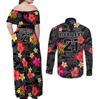 custom-panthers-rugby-couples-matching-off-shoulder-maxi-dress-and-long-sleeve-button-shirts-beautiful-floral-pattern-spring-summer-vibe