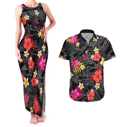 custom-panthers-rugby-couples-matching-tank-maxi-dress-and-hawaiian-shirt-beautiful-floral-pattern-spring-summer-vibe