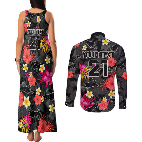 custom-panthers-rugby-couples-matching-tank-maxi-dress-and-long-sleeve-button-shirts-beautiful-floral-pattern-spring-summer-vibe