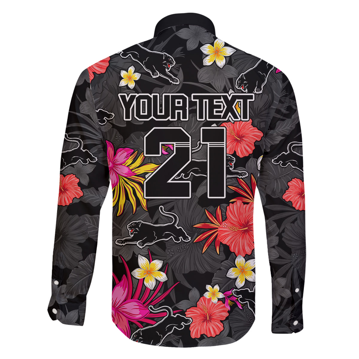 custom-panthers-rugby-family-matching-off-shoulder-maxi-dress-and-hawaiian-shirt-beautiful-floral-pattern-spring-summer-vibe