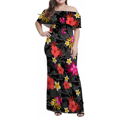 custom-panthers-rugby-family-matching-off-shoulder-maxi-dress-and-hawaiian-shirt-beautiful-floral-pattern-spring-summer-vibe