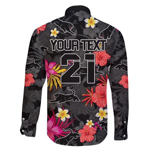 custom-panthers-rugby-family-matching-off-shoulder-short-dress-and-hawaiian-shirt-beautiful-floral-pattern-spring-summer-vibe