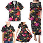custom-panthers-rugby-family-matching-puletasi-dress-and-hawaiian-shirt-beautiful-floral-pattern-spring-summer-vibe