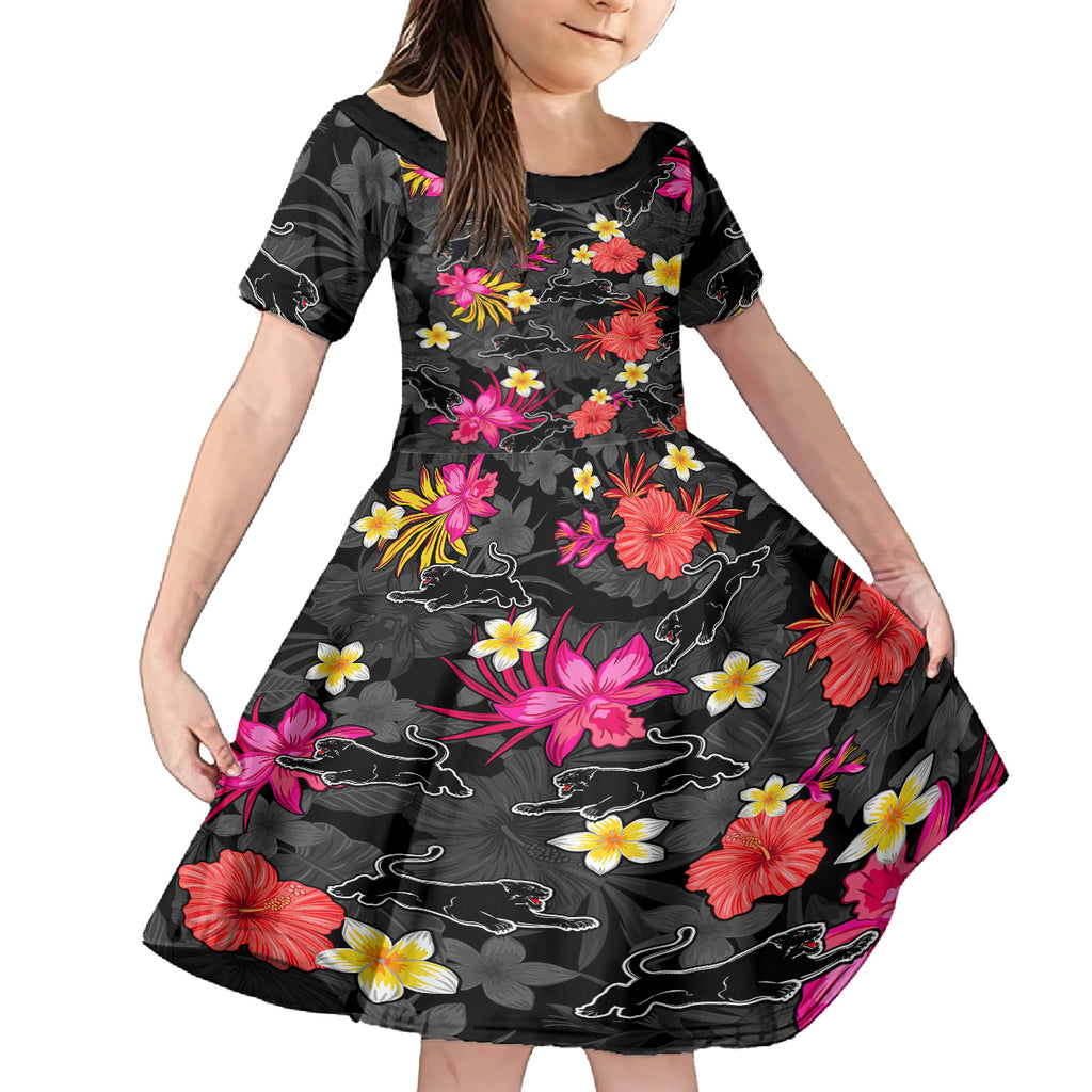 custom-panthers-rugby-kid-short-sleeve-dress-beautiful-floral-pattern-spring-summer-vibe