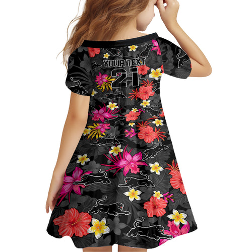 custom-panthers-rugby-kid-short-sleeve-dress-beautiful-floral-pattern-spring-summer-vibe