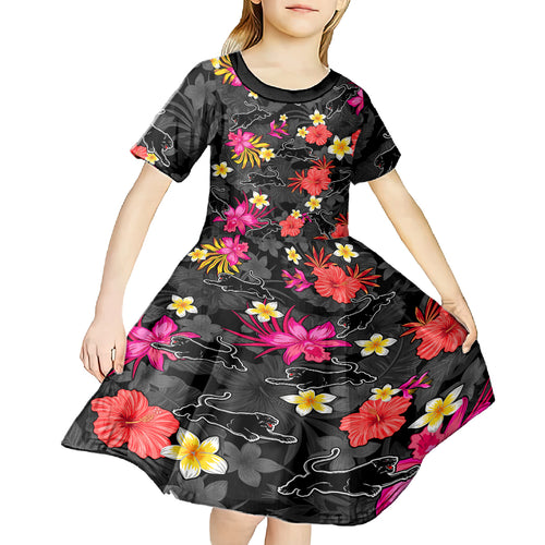 custom-panthers-rugby-kid-short-sleeve-dress-beautiful-floral-pattern-spring-summer-vibe