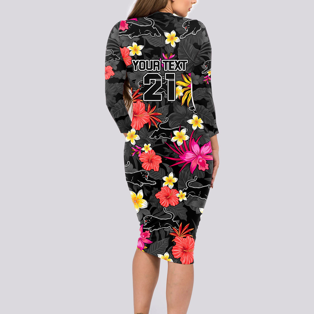 custom-panthers-rugby-long-sleeve-bodycon-dress-beautiful-floral-pattern-spring-summer-vibe