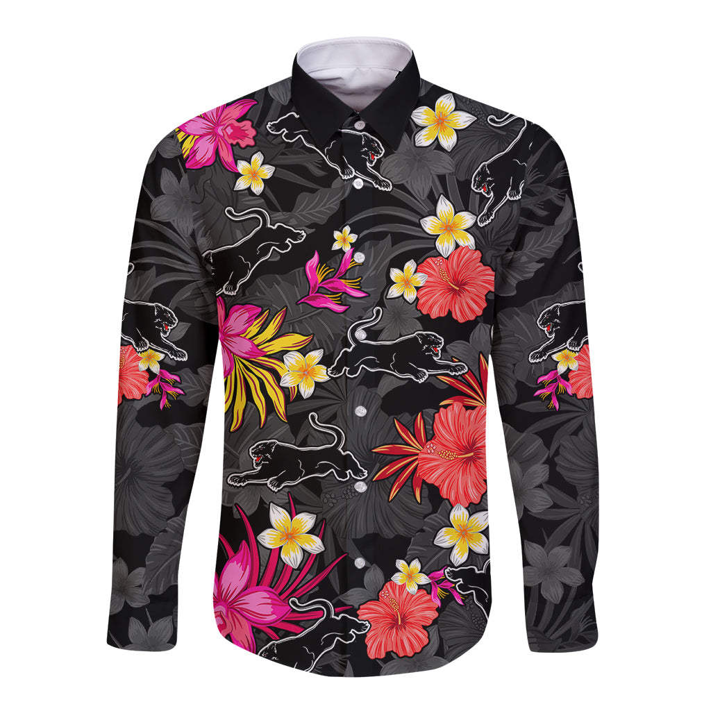 custom-panthers-rugby-long-sleeve-button-shirt-beautiful-floral-pattern-spring-summer-vibe