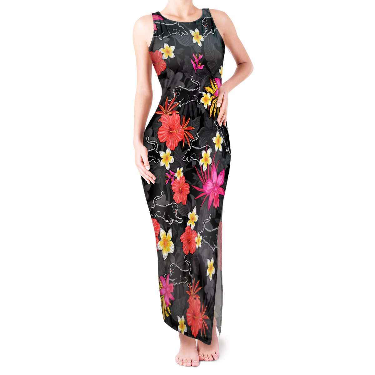 custom-panthers-rugby-tank-maxi-dress-beautiful-floral-pattern-spring-summer-vibe
