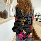 Custom Panthers Rugby Women Casual Shirt Beautiful Floral Pattern Spring Summer Vibe LT9