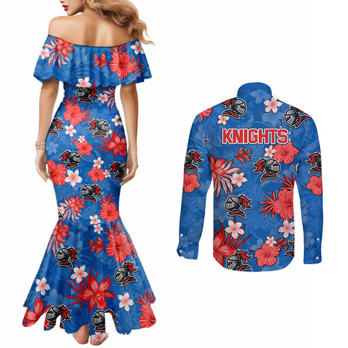 knights-rugby-couples-matching-mermaid-dress-and-long-sleeve-button-shirts-beautiful-floral-pattern-spring-summer-vibe