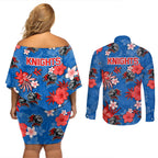 knights-rugby-couples-matching-off-shoulder-short-dress-and-long-sleeve-button-shirts-beautiful-floral-pattern-spring-summer-vibe