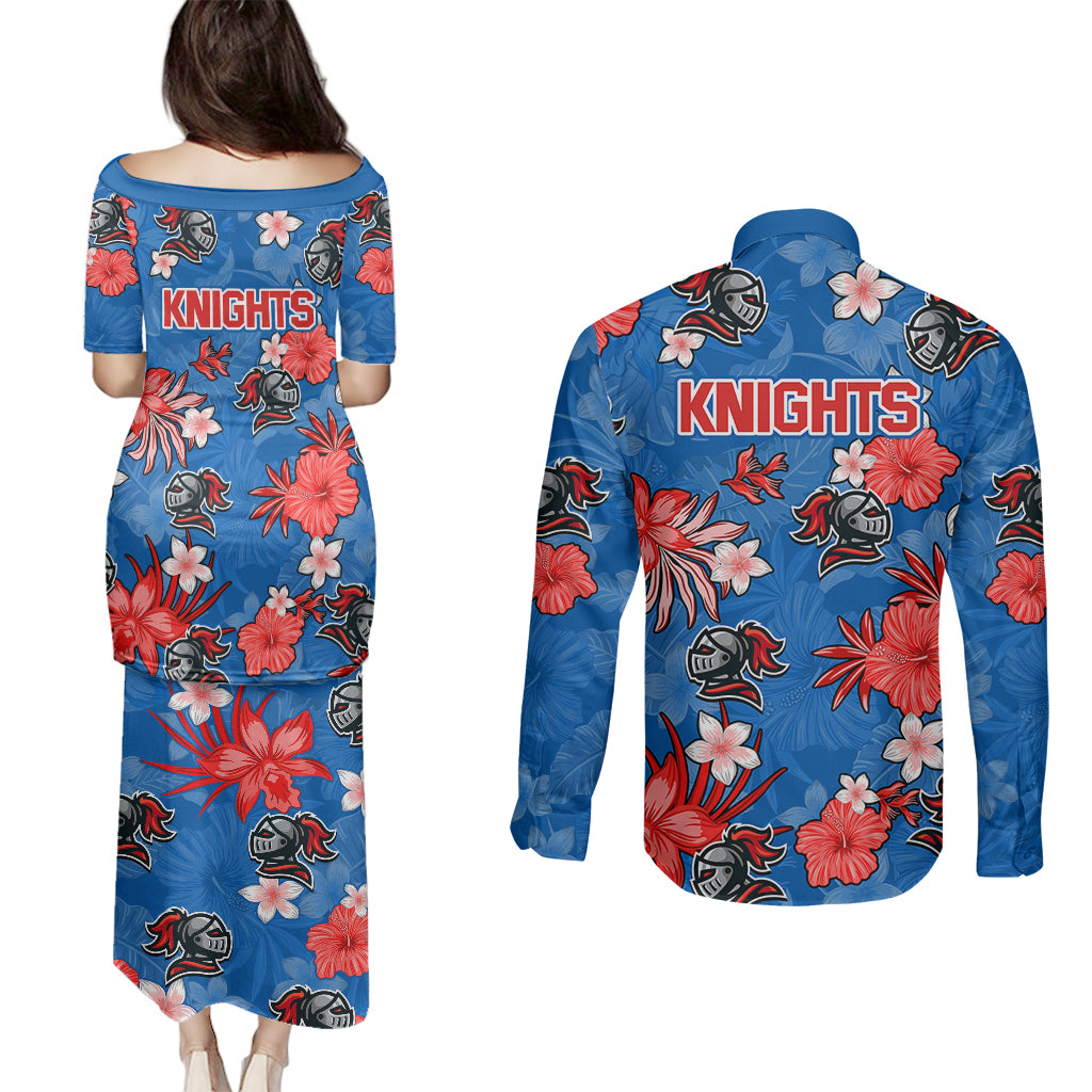 knights-rugby-couples-matching-puletasi-dress-and-long-sleeve-button-shirts-beautiful-floral-pattern-spring-summer-vibe