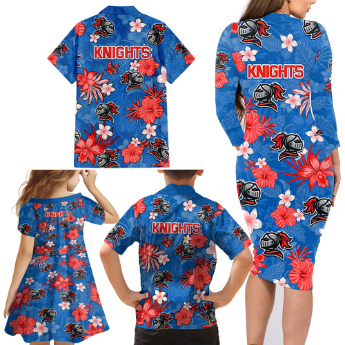 knights-rugby-family-matching-long-sleeve-bodycon-dress-and-hawaiian-shirt-beautiful-floral-pattern-spring-summer-vibe