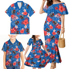 knights-rugby-family-matching-mermaid-dress-and-hawaiian-shirt-beautiful-floral-pattern-spring-summer-vibe