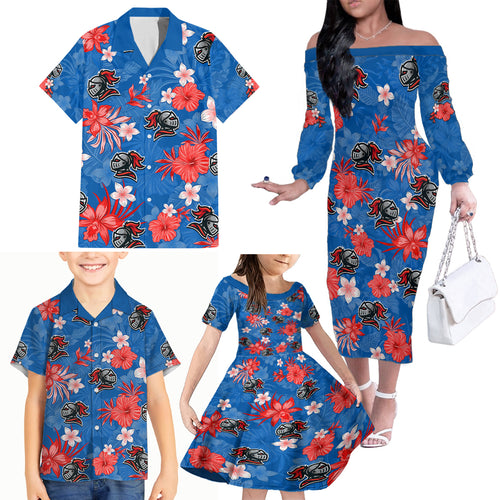knights-rugby-family-matching-off-shoulder-long-sleeve-dress-and-hawaiian-shirt-beautiful-floral-pattern-spring-summer-vibe