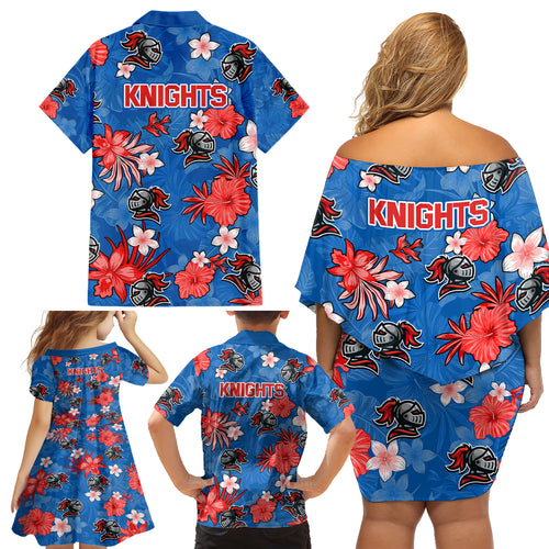 knights-rugby-family-matching-off-shoulder-short-dress-and-hawaiian-shirt-beautiful-floral-pattern-spring-summer-vibe