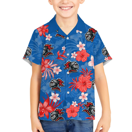 knights-rugby-family-matching-off-shoulder-short-dress-and-hawaiian-shirt-beautiful-floral-pattern-spring-summer-vibe