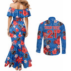 custom-knights-rugby-couples-matching-mermaid-dress-and-long-sleeve-button-shirts-beautiful-floral-pattern-spring-summer-vibe