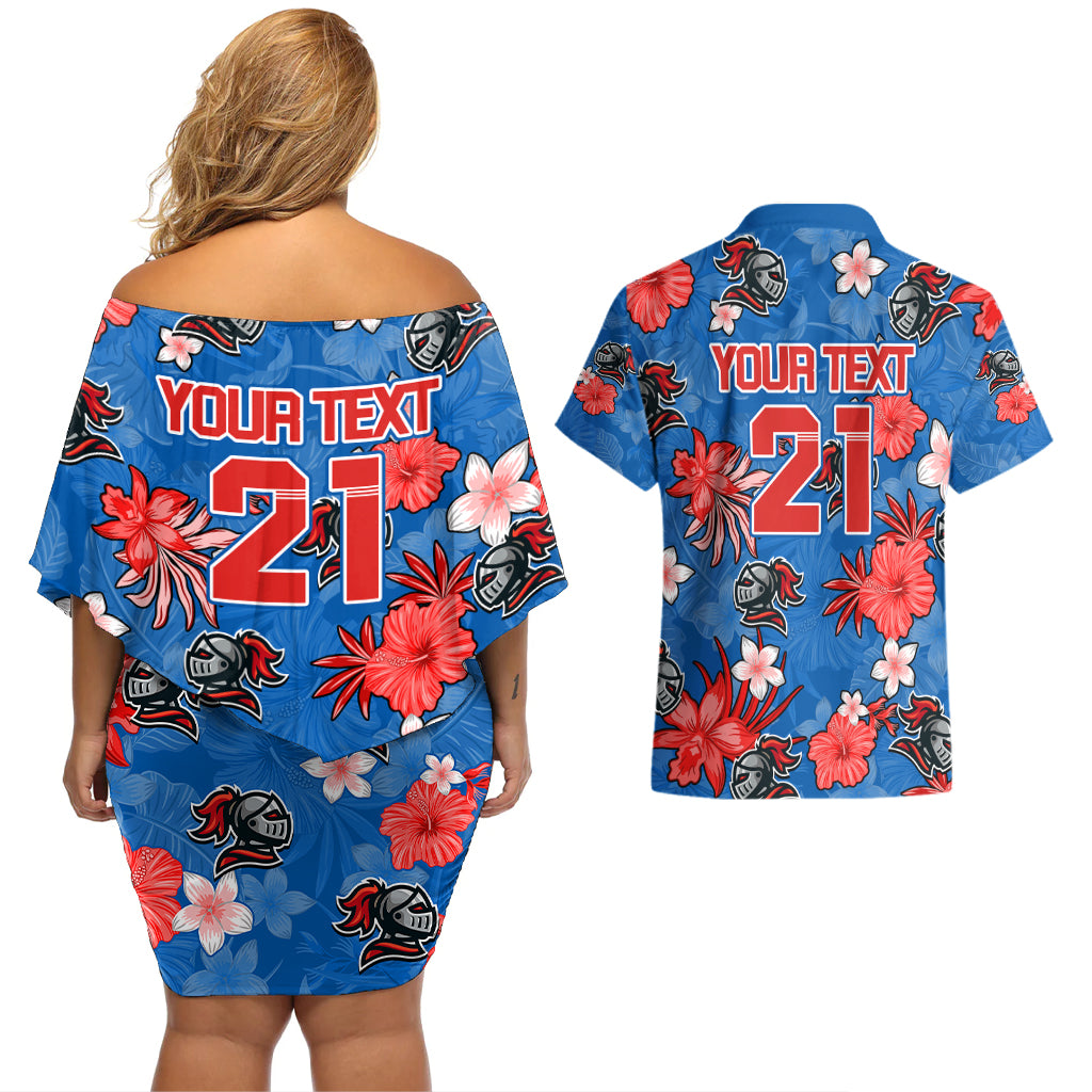 custom-knights-rugby-couples-matching-off-shoulder-short-dress-and-hawaiian-shirt-beautiful-floral-pattern-spring-summer-vibe