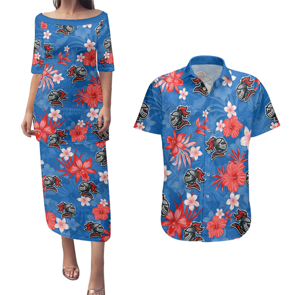 custom-knights-rugby-couples-matching-puletasi-dress-and-hawaiian-shirt-beautiful-floral-pattern-spring-summer-vibe