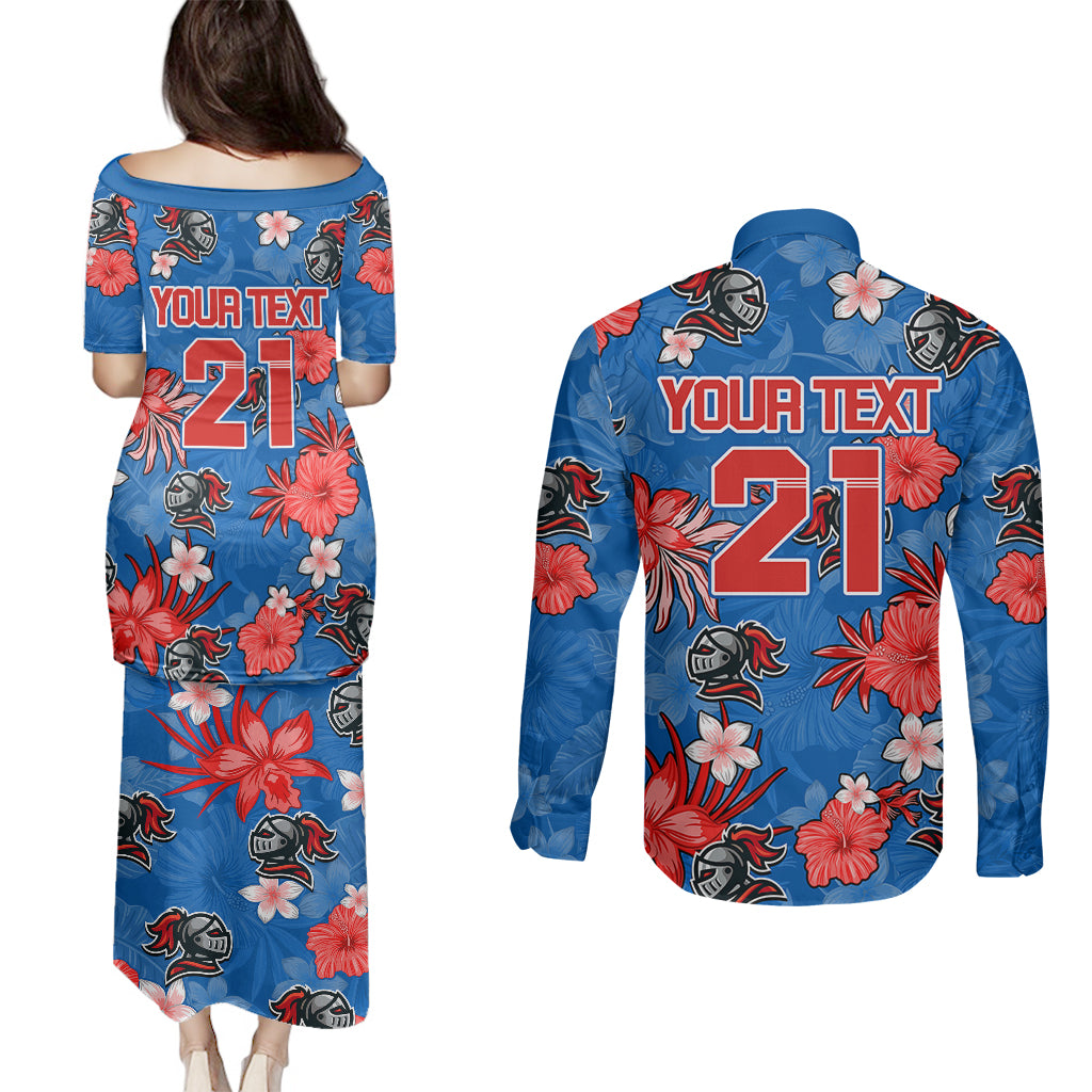 custom-knights-rugby-couples-matching-puletasi-dress-and-long-sleeve-button-shirts-beautiful-floral-pattern-spring-summer-vibe