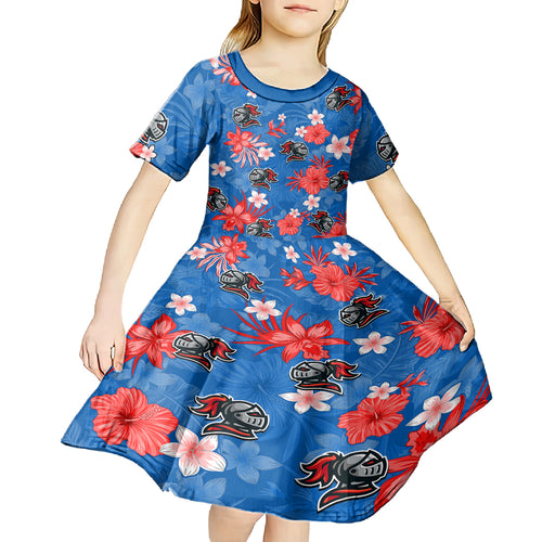 custom-knights-rugby-kid-short-sleeve-dress-beautiful-floral-pattern-spring-summer-vibe