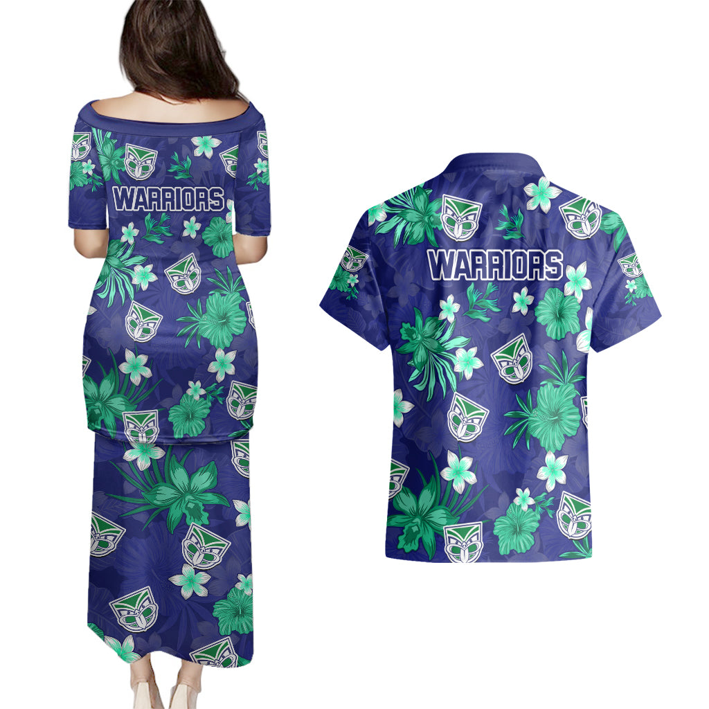 warriors-rugby-couples-matching-puletasi-dress-and-hawaiian-shirt-beautiful-floral-pattern-spring-summer-vibe