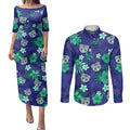 warriors-rugby-couples-matching-puletasi-dress-and-long-sleeve-button-shirts-beautiful-floral-pattern-spring-summer-vibe