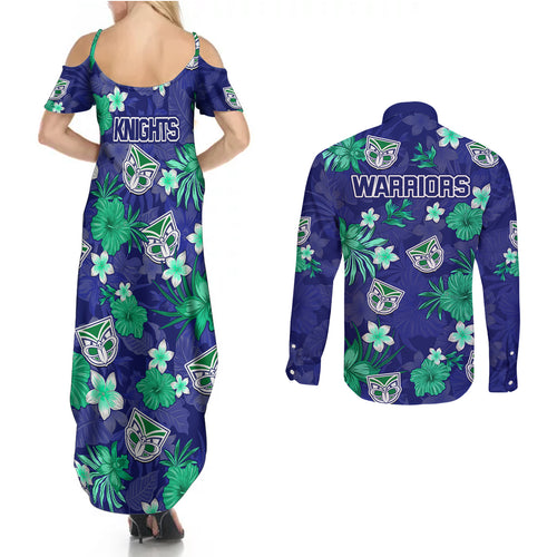 warriors-rugby-couples-matching-summer-maxi-dress-and-long-sleeve-button-shirts-beautiful-floral-pattern-spring-summer-vibe