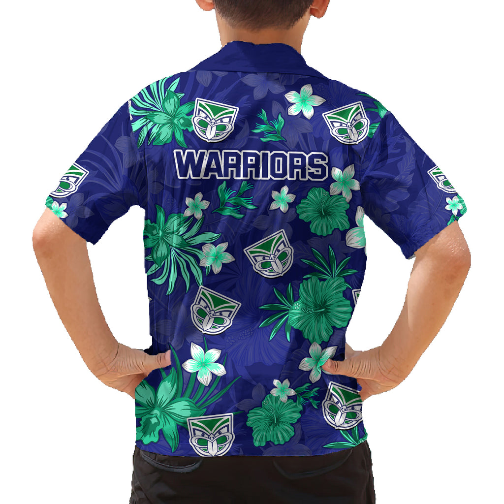 warriors-rugby-family-matching-off-shoulder-short-dress-and-hawaiian-shirt-beautiful-floral-pattern-spring-summer-vibe