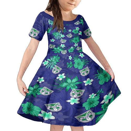 warriors-rugby-family-matching-off-shoulder-short-dress-and-hawaiian-shirt-beautiful-floral-pattern-spring-summer-vibe