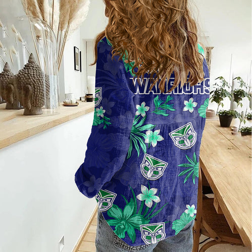 warriors-rugby-women-casual-shirt-beautiful-floral-pattern-spring-summer-vibe