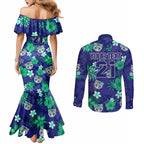 custom-warriors-rugby-couples-matching-mermaid-dress-and-long-sleeve-button-shirts-beautiful-floral-pattern-spring-summer-vibe