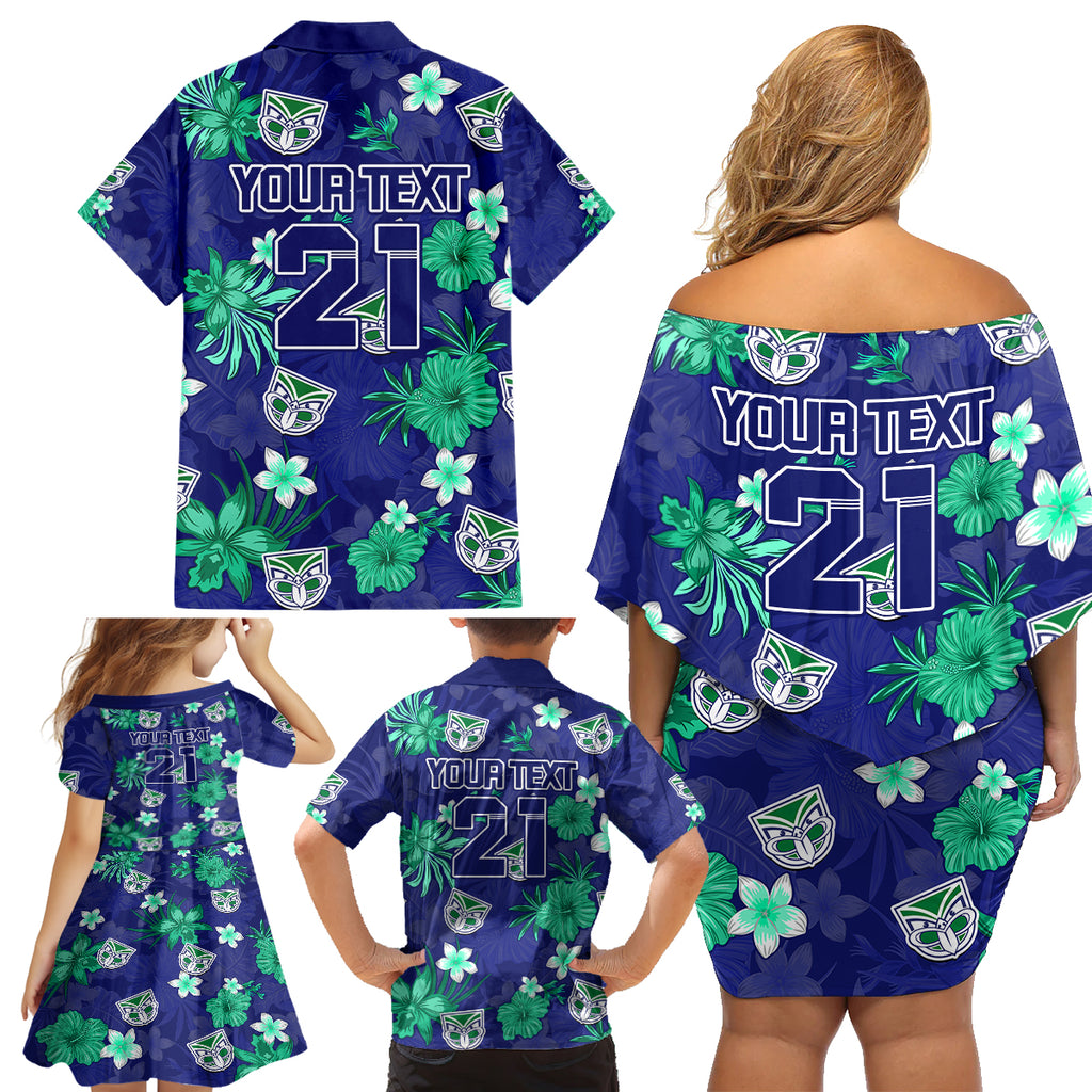 custom-warriors-rugby-family-matching-off-shoulder-short-dress-and-hawaiian-shirt-beautiful-floral-pattern-spring-summer-vibe