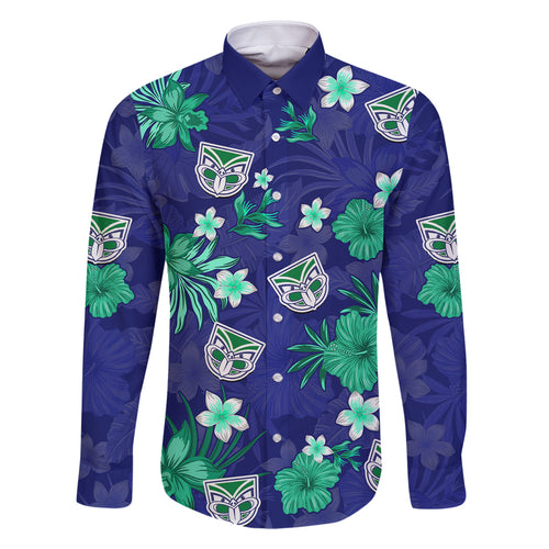 custom-warriors-rugby-family-matching-off-shoulder-short-dress-and-hawaiian-shirt-beautiful-floral-pattern-spring-summer-vibe