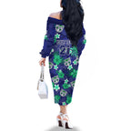 custom-warriors-rugby-off-the-shoulder-long-sleeve-dress-beautiful-floral-pattern-spring-summer-vibe