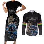 panthers-premier-2023-couples-matching-short-sleeve-bodycon-dress-and-long-sleeve-button-shirts-mascot-with-nrl-trophy-black-version