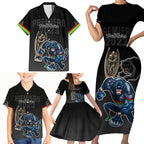 panthers-premier-2023-family-matching-short-sleeve-bodycon-dress-and-hawaiian-shirt-mascot-with-nrl-trophy-black-version